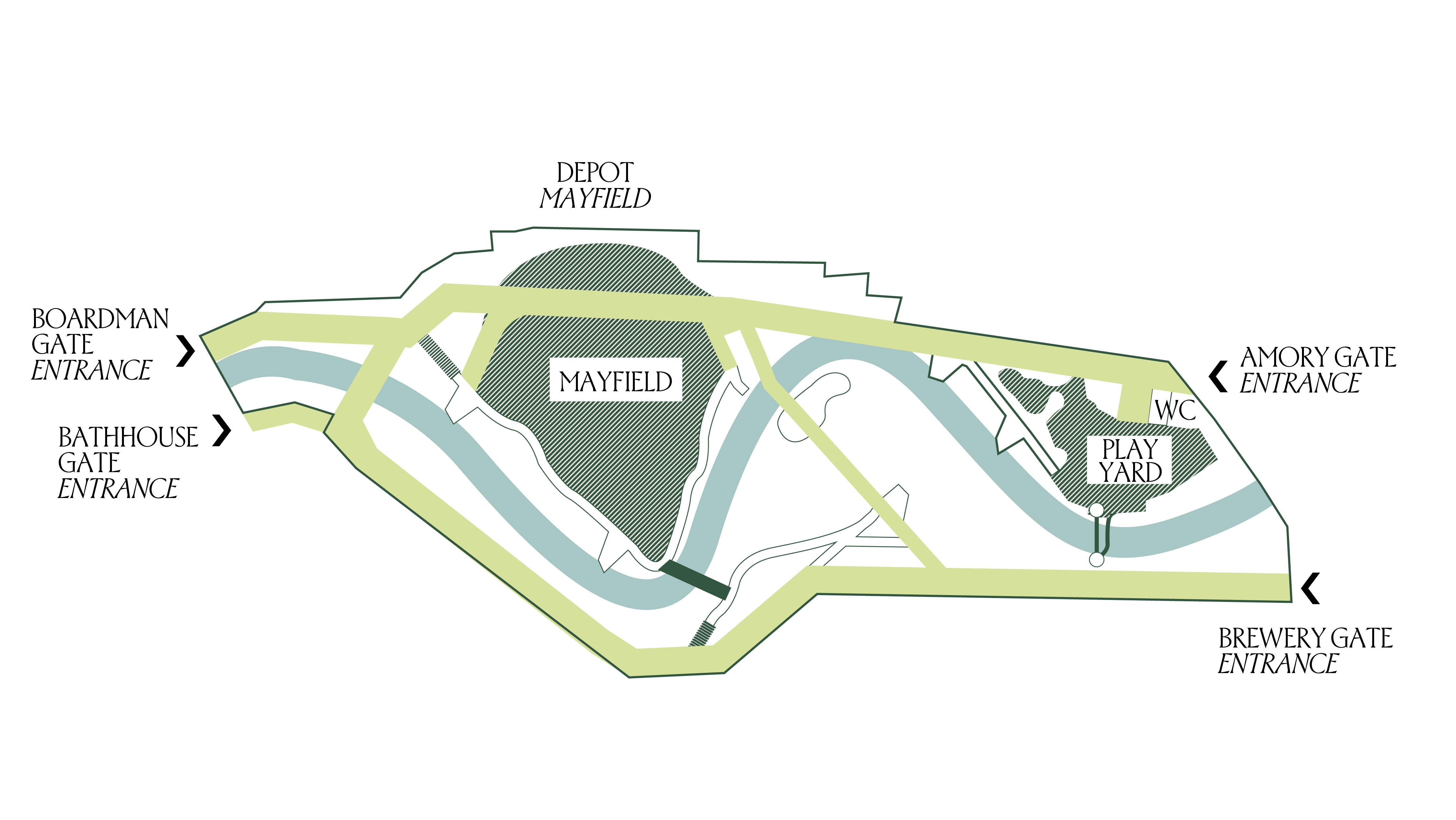 Map showing Mayfield Park, Baring Street, Manchester